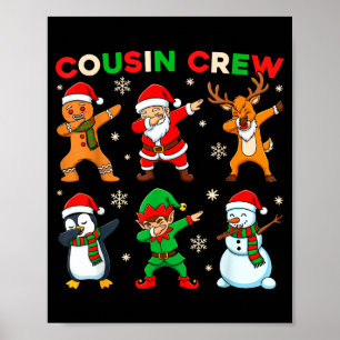 Cousin Crew Dabba Santa Älvor Vänner Jul Fu Poster