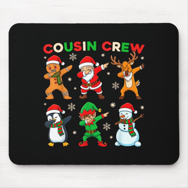 Cousin Crew Dabbing Santa Elf Friends Christmas Fu Musmatta (Framsidan)