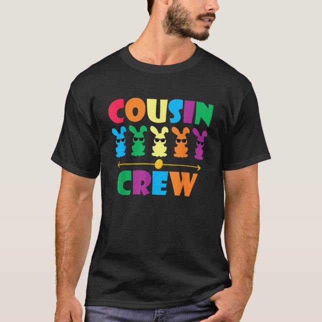 Cousin Crew Easter Bunny Matching Family Boys Girl T Shirt (Framsida)