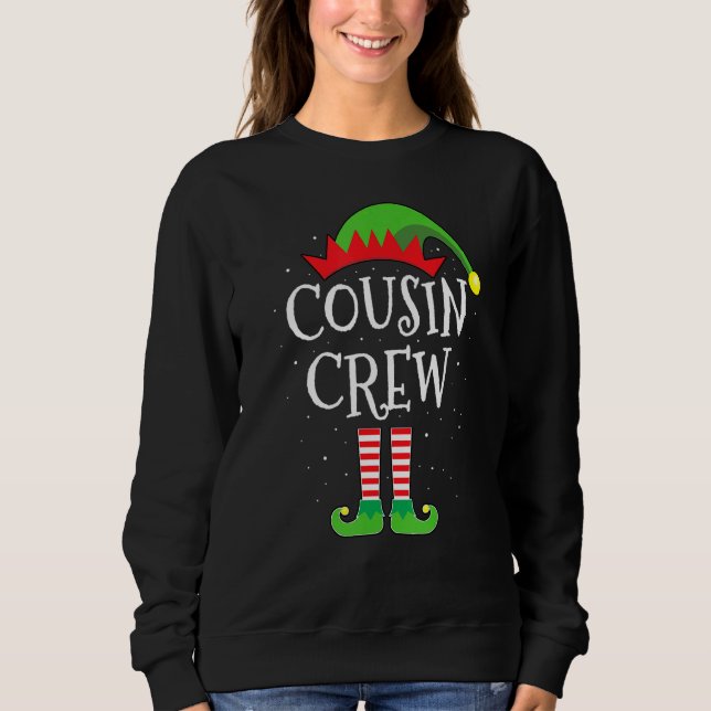 Cousin Crew Elf Cute Xmas Pajama Matching Party Ch T Shirt (Framsida)