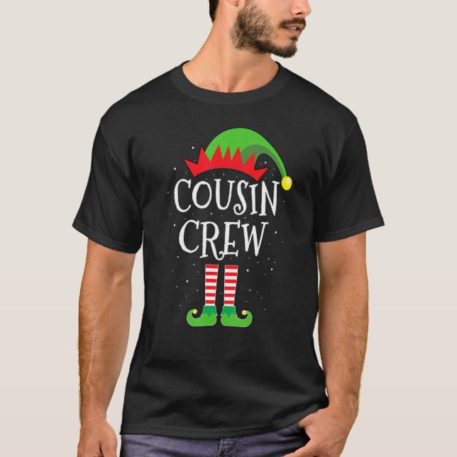 Cousin Crew Elf Cute Xmas Pajama Matching Party Ch T Shirt (Framsida)