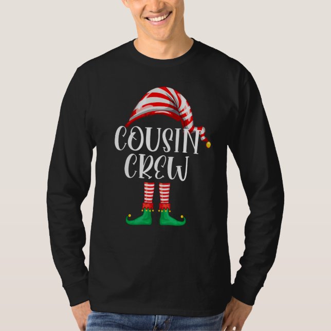 Cousin Crew Elf Cute Xmas Pajama Matching Party Ch T Shirt (Framsida)