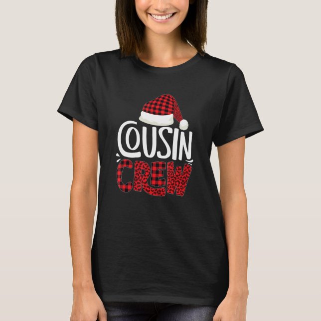 Cousin Crew Family Group Matching Christmas Pajama T Shirt (Framsida)
