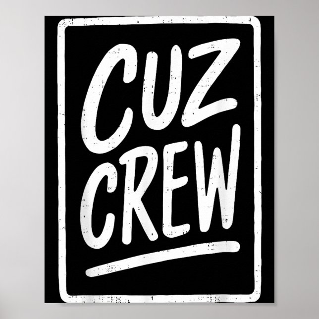 Cousin Crew Family Matching Funny Cousin Squad Tee Poster (Framsidan)