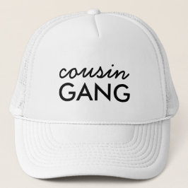 Cousin Crew Fun Matching Family Hat Design Keps