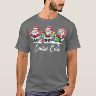 Cousin Crew Funny Santa God jul Lycklig Holi T Shirt