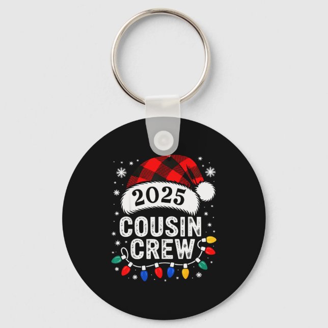 Cousin Crew jul 2025 Tomte Barn Familj Match Nyckelring (Framsida)