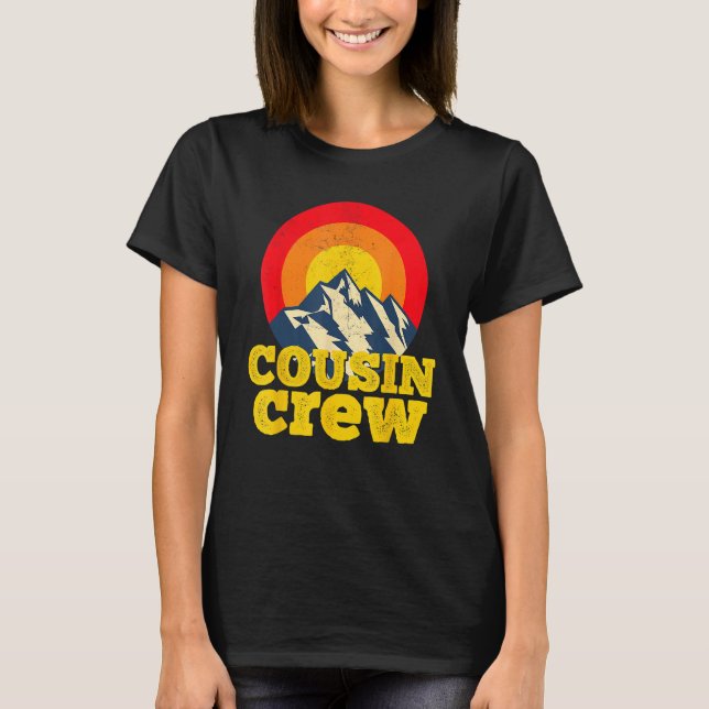 Cousin Crew Kids Matching Tees Camping Group Cousi T Shirt (Framsida)