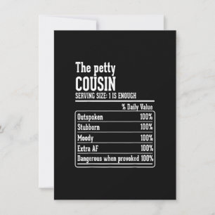 Cousin Crew Näringsfakta den Petty Cousin Inbjudningar
