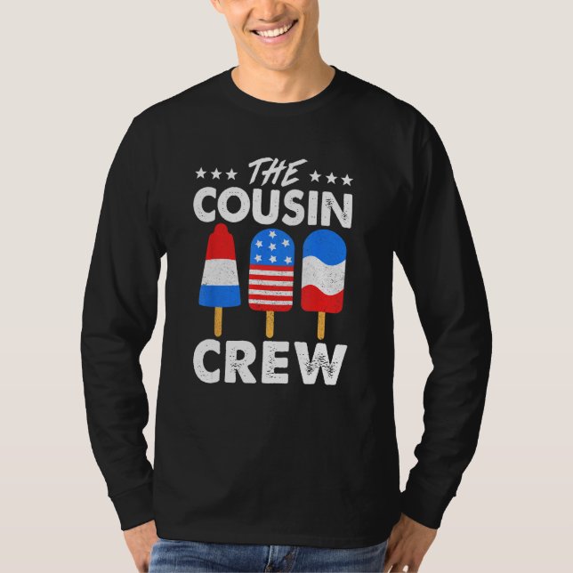 Cousin Crew Patriotic American Family Matching T Shirt (Framsida)