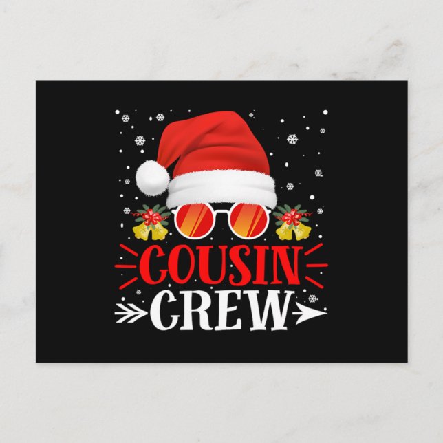 Cousin Crew Santa Christmas.Png Inbjudan Vykort (Framsida)