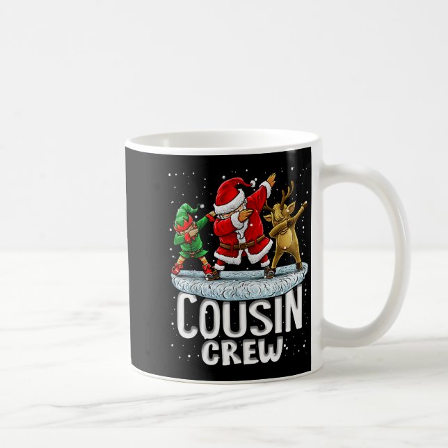 Cousin Crew Santa Elf Dabbing Matching Family Chri Kaffemugg (Höger)