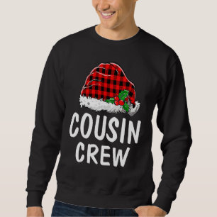 Cousin Crew Santa röda rutmönstrade Xmas jul pyjam Lång Ärmad Tröja