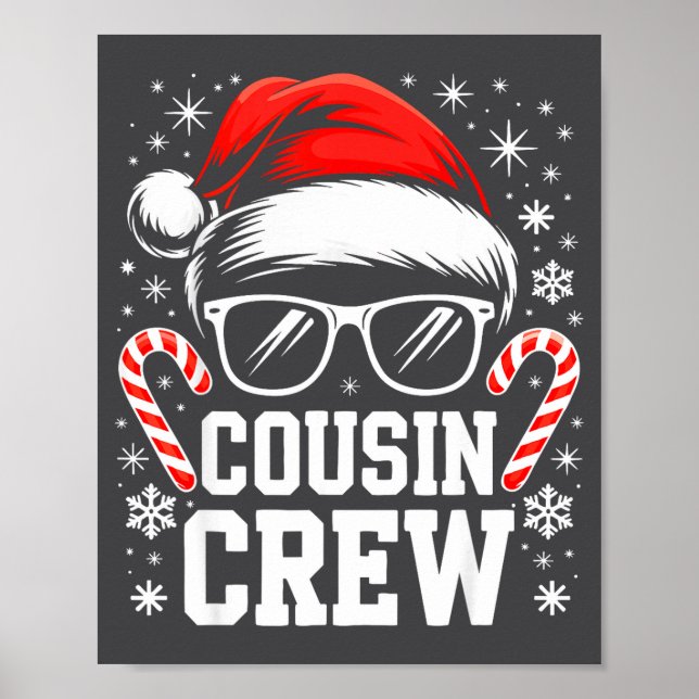 Cousin Crew Shirt Adults Kids Matching Christmas G Poster (Framsidan)
