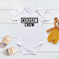 Cousin Crew Svart och Vitt Barn Babyt-shirt