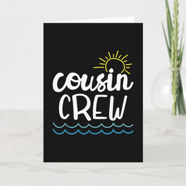 Cousin Crew Tröja Vuxna Barn Matchande Cousin Squa Kort (Framsida)