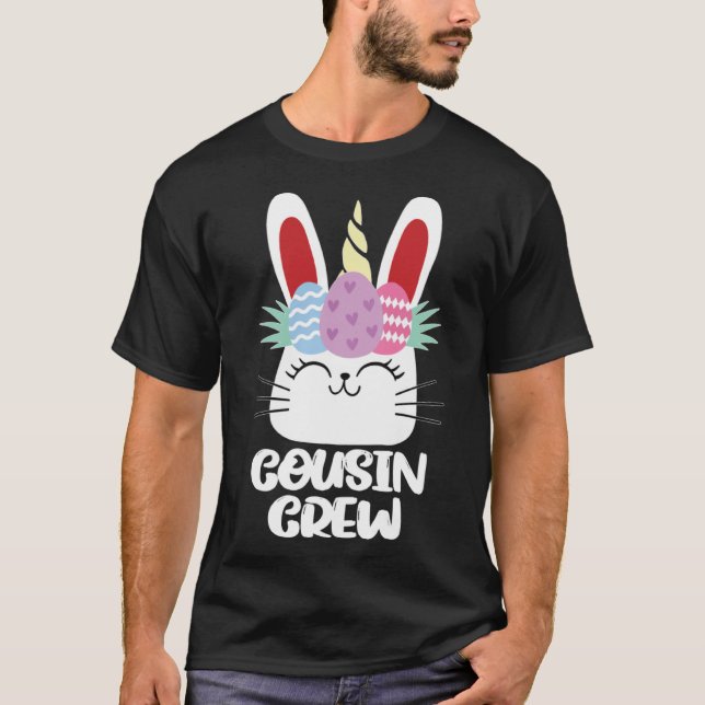 Cousin Crew Unicorn Bunny Påskägg Hunt Costume T Shirt (Framsida)