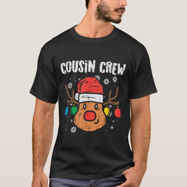 Cousin Crew Xmas Pjs Matching Christmas Pajamas Fo T Shirt (Framsida)