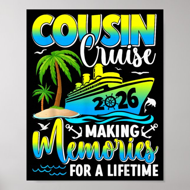 Cousin Cruise 2026 Making Memories For A Lifetime  Poster (Framsidan)
