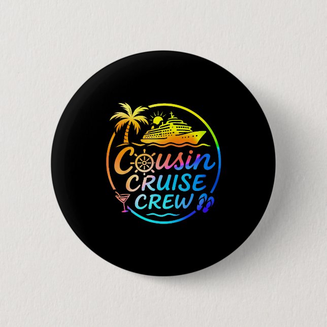 Cousin Cruise Crew Trocal Summer Vacation Matching Knapp (Framsida)