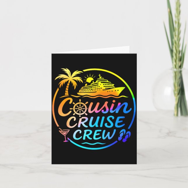 Cousin Cruise Crew Trocal Summer Vacation Matching Kort (Framsida)