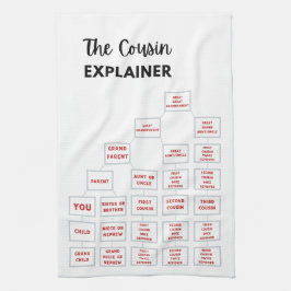 Cousin Explainer Kitchen Tea Towel Kökshandduk