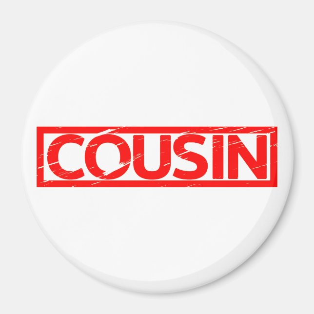 Cousin Frimärke Magnet (Framsidan)