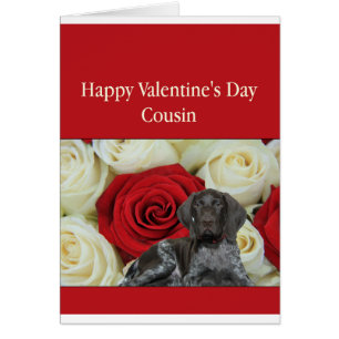 Cousin Glossy Grizzly Valentine Puppy Kärlek Hälsningskort