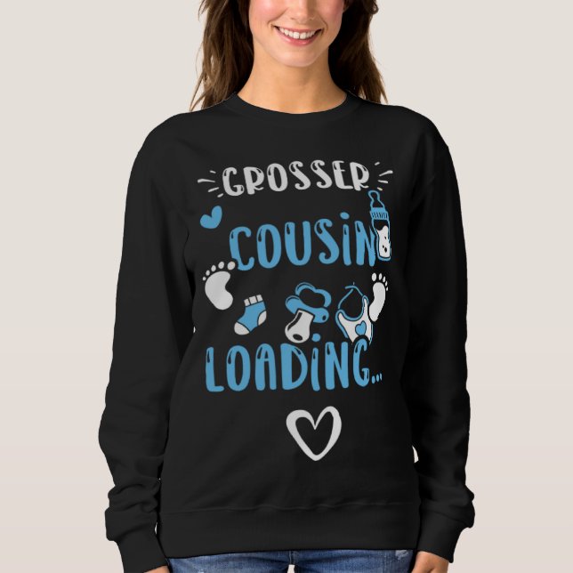 Cousin Großer Cousin Loading   Baby Boy Sayings T Shirt (Framsida)