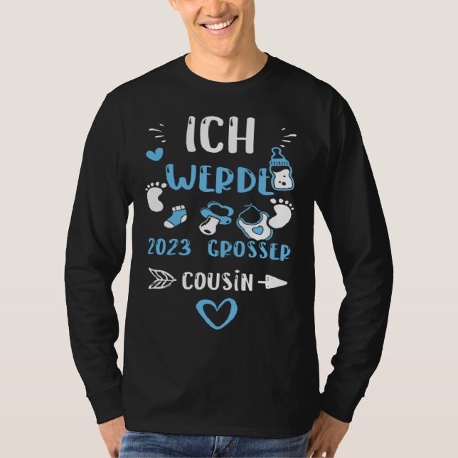 Cousin Ich Werde 2023 Großer Cousin  Baby Boy T Shirt (Framsida)