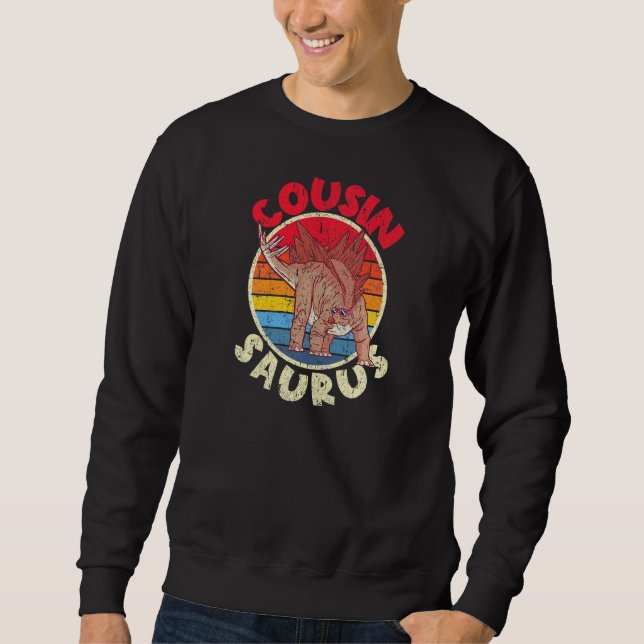 Cousin Saurus I Stegosaurus Stenops I Family Match Lång Ärmad Tröja (Framsida)