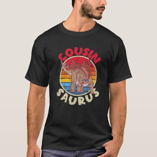 Cousin Saurus I Stegosaurus Stenops I Family Match T Shirt (Framsida)