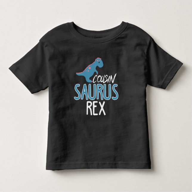 Cousin Saurus Rex Funny Dinosaur Älskare Kid Dino T Shirt (Framsida)