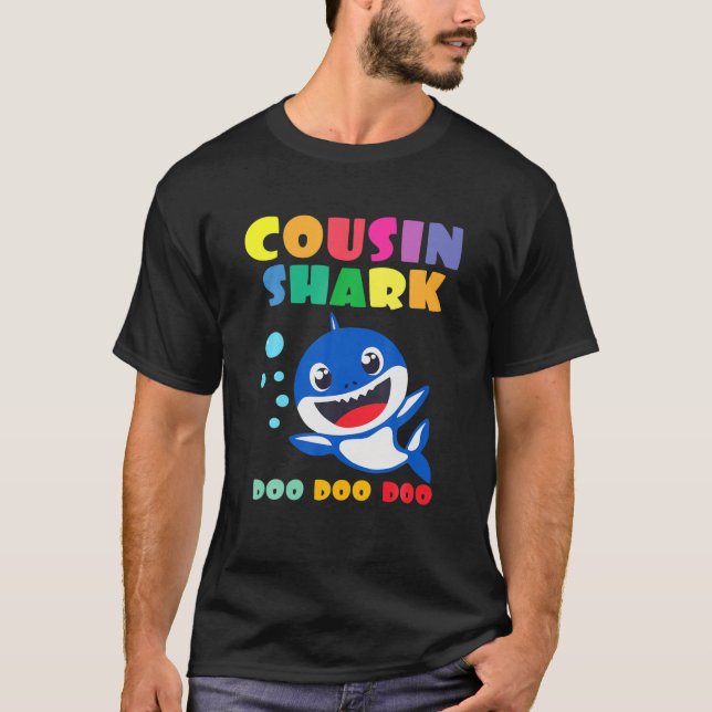 Cousin Shark Doo Doo Funny Baby Mamma Kids T Shirt (Framsida)