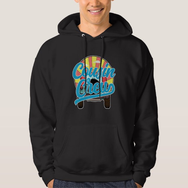 Cousin Squad Camping Outdoor Sunset Summer Camp Co Hoodie (Framsida)