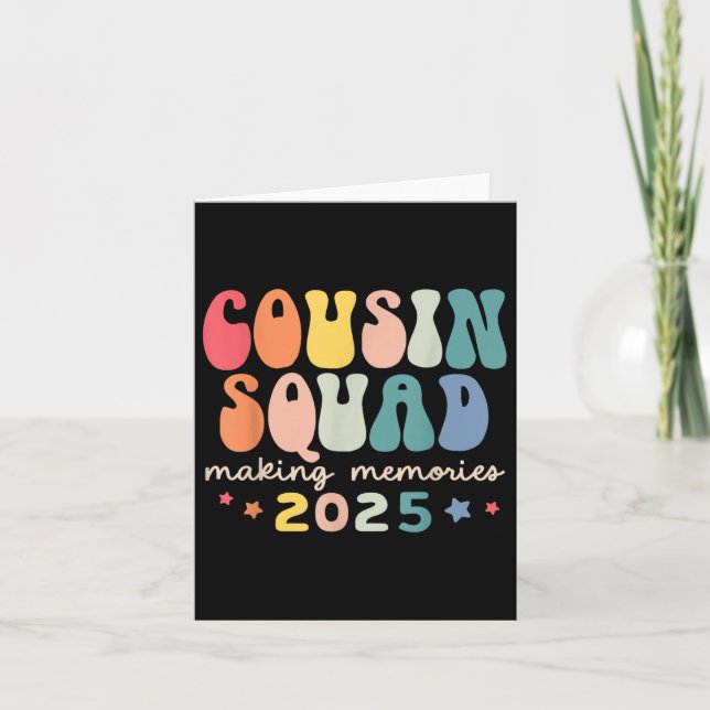 Cousin Squad Crew 2025 Skapar Minnen Familjeåtertr Kort (Framsida)
