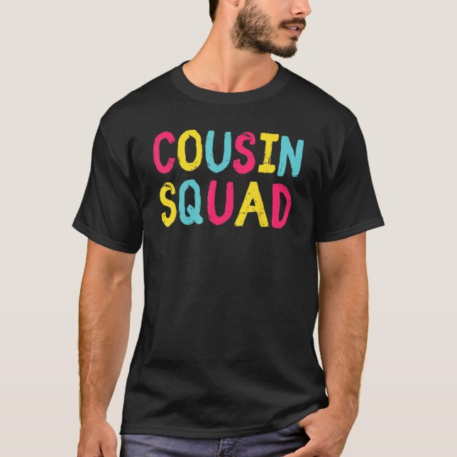 Cousin Squad Crew Family Matching Group Adult Kids T Shirt (Framsida)