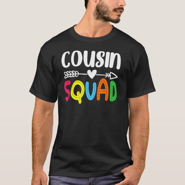 Cousin Squad Crew Family Matching Group Reunion T Shirt (Framsida)