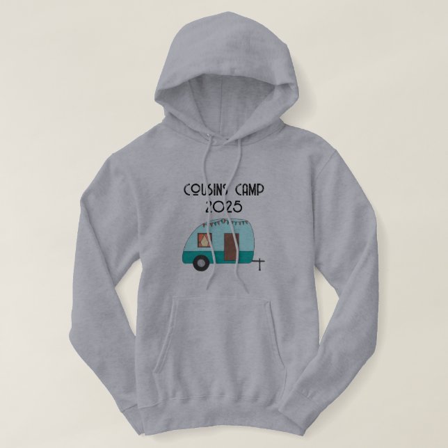 Cousins Camp Retro Camper Hoodie (Design framsida)