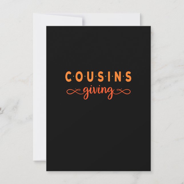 Cousins Ge Thanksgiving Shirt for Boys Girls K Inbjudningar (Framsida)