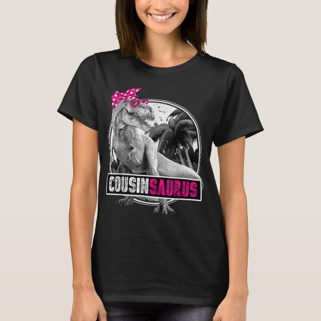 Cousinsaurus for Girls T-Rex Cousin Dinosaur T Shirt (Framsida)