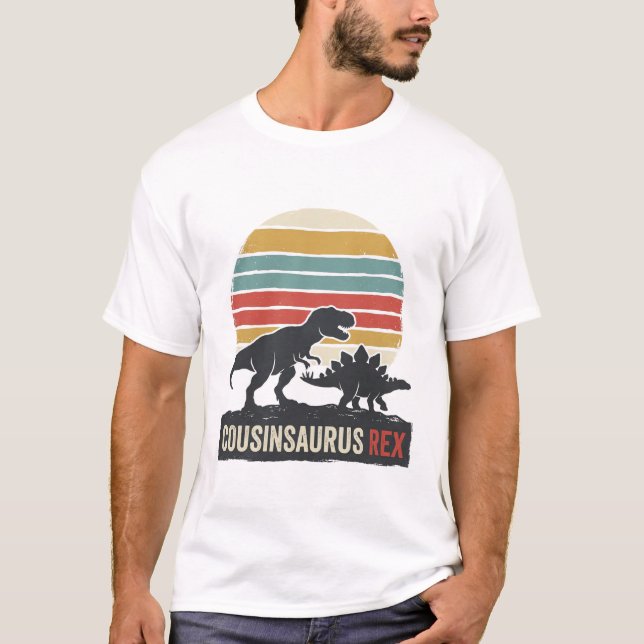 Cousinsaurus Rex Rolig Dinosaur Vintage T-Shirt De (Framsida)
