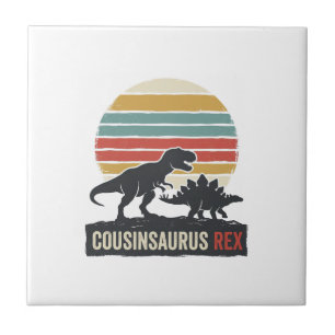 Cousinsaurus Rex Rolig Dinosaur Vintage T-Shirt De Kakelplatta