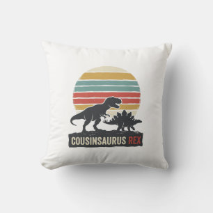 Cousinsaurus Rex Rolig Dinosaur Vintage Tröja Desi Kudde
