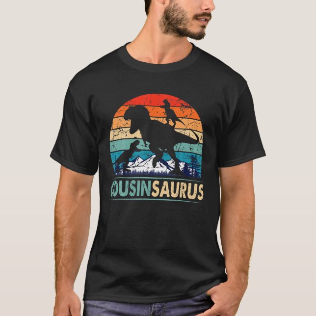 Cousinsaurus t Rex Cousin Dinosaur 2 Kids Matching Shirt (Framsida)