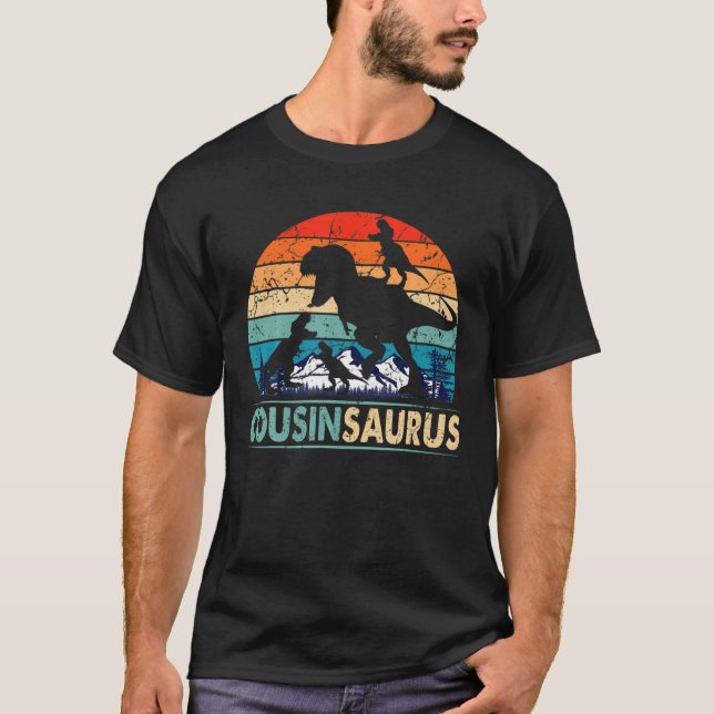 Cousinsaurus t Rex Cousin Dinosaur 3 Kids Matching Shirt (Framsida)