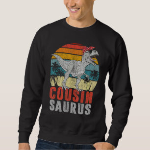 Cousinsaurus T Rex Dinosaur Cousin Saurus Family M Lång Ärmad Tröja