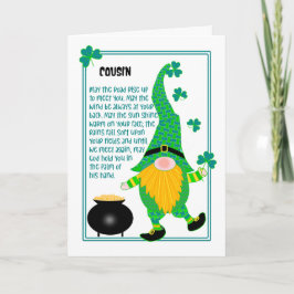 Cous's St Patrick's Leprechaun Celtic Prayer Card Kort