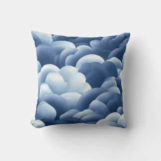 Coussin art abstrait bleu kudde