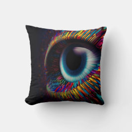 Coussin art abstrait oeil kudde